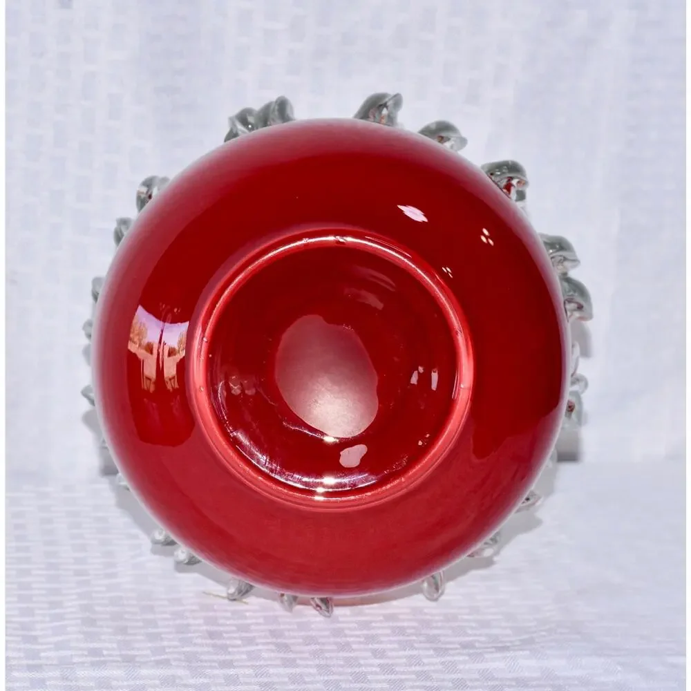 Italian Murano Enrico Cammozza Sculpture Studio Hand Blown Glass Vase